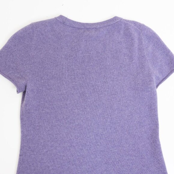 J.Crew 100% Cashmere Short Sleeve Sweater Lavander Purple - Picture 8 of 11